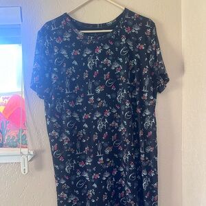 Western print tshirt dress